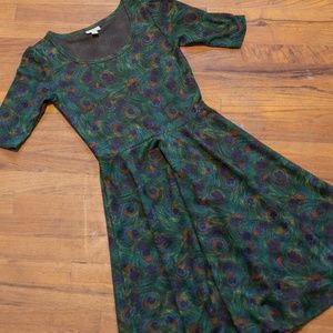 LulaRoe Nicole Peacock Dress